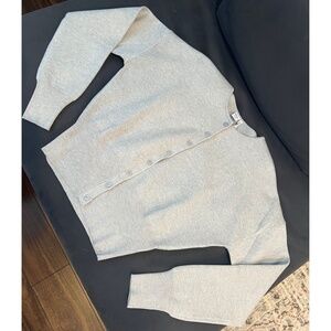 Light Grey Knit Sweater with Front Buttons - Simons TWIK Brand New with Tags